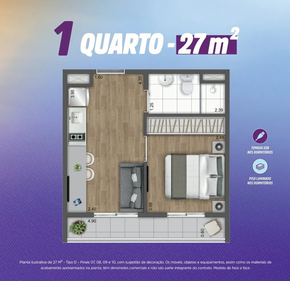 Apartamento, 1 quarto, 27 m² - Foto 11