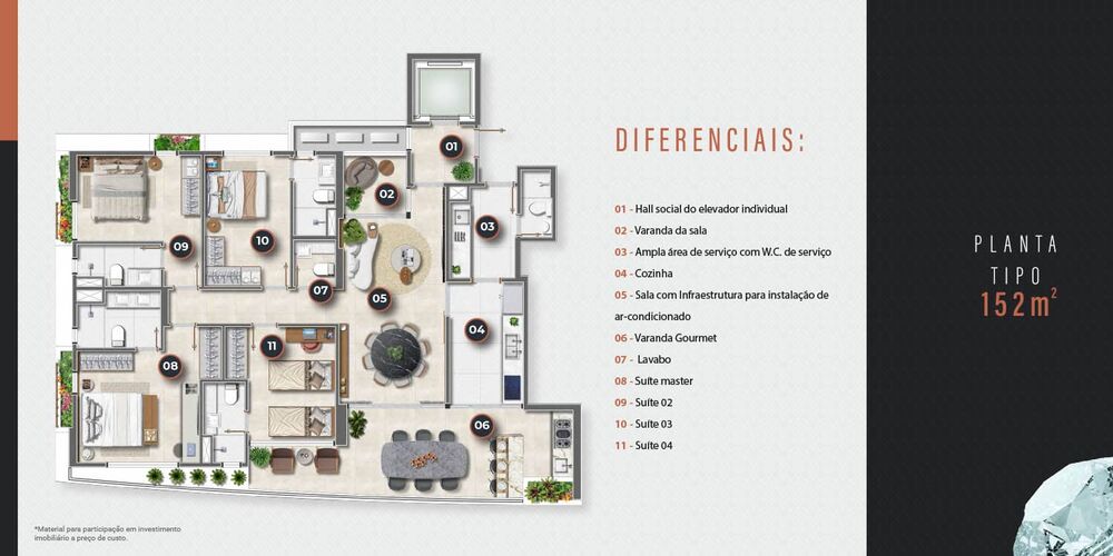 Apartamento, 4 quartos, 152 m² - Foto 12