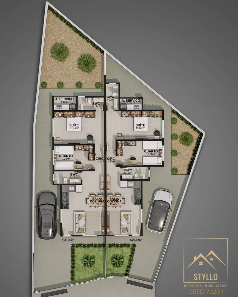 Casa, 2 quartos, 72 m² - Foto 11
