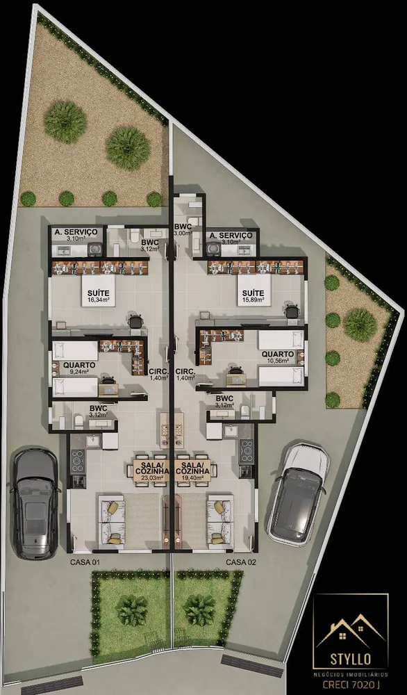 Casa, 2 quartos, 72 m² - Foto 12