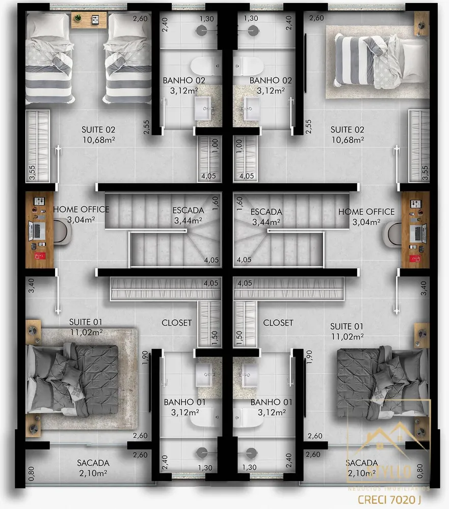 Casa, 2 quartos, 100 m² - Foto 12