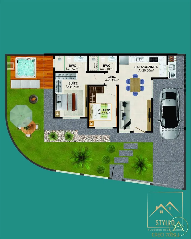 Casa, 2 quartos, 61 m² - Foto 3