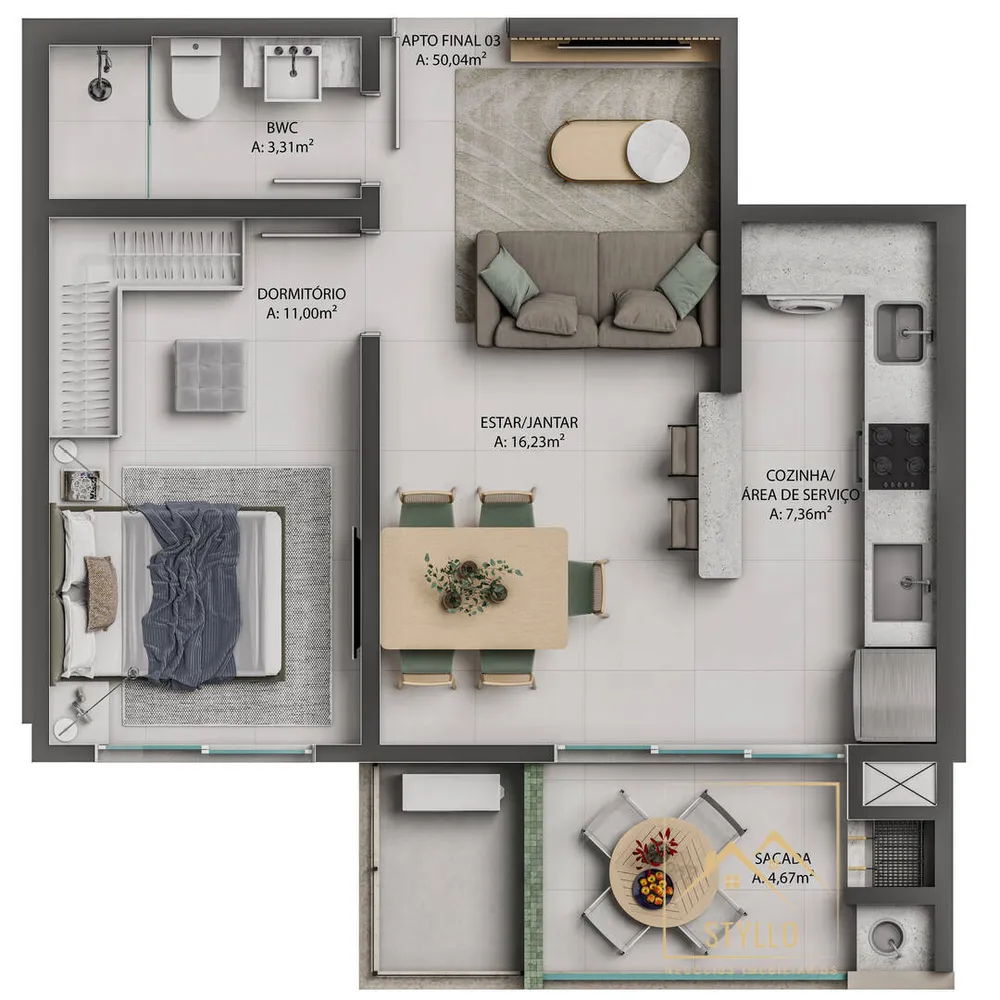 Apartamento, 2 quartos, 65 m² - Foto 2