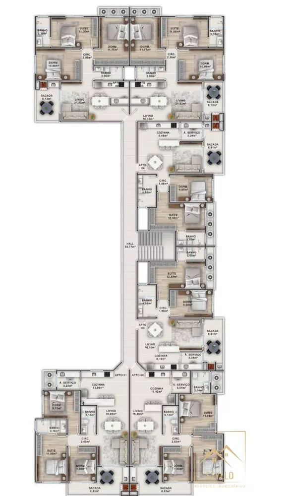 Apartamento à venda com 3 quartos, 88m² - Foto 3