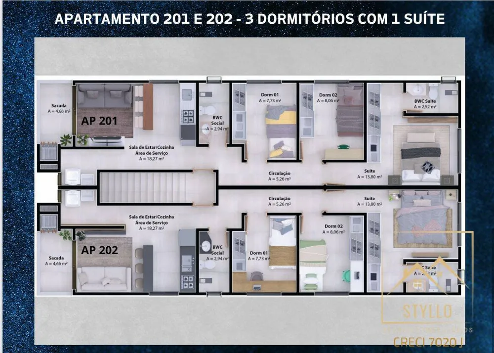 Apartamento, 3 quartos, 73 m² - Foto 12
