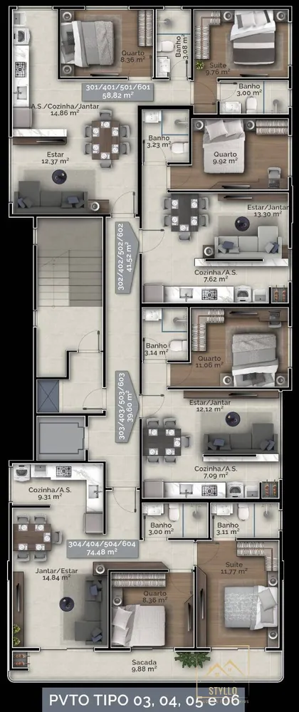 Apartamento, 2 quartos, 58 m² - Foto 14