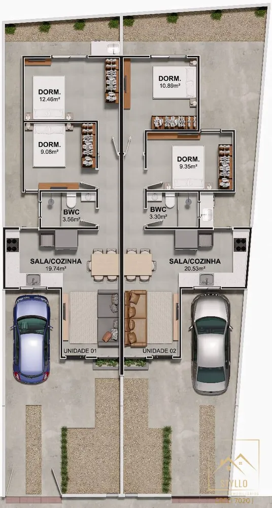 Casa, 2 quartos, 53 m² - Foto 9