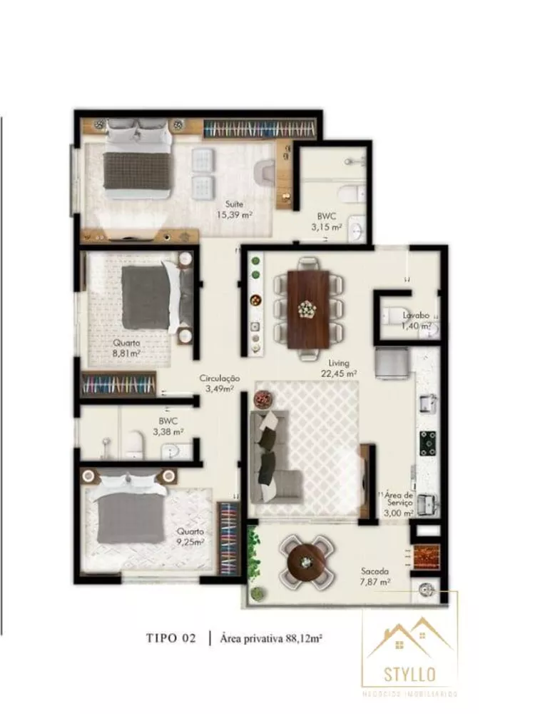 Apartamento à venda com 2 quartos, 73m² - Foto 6