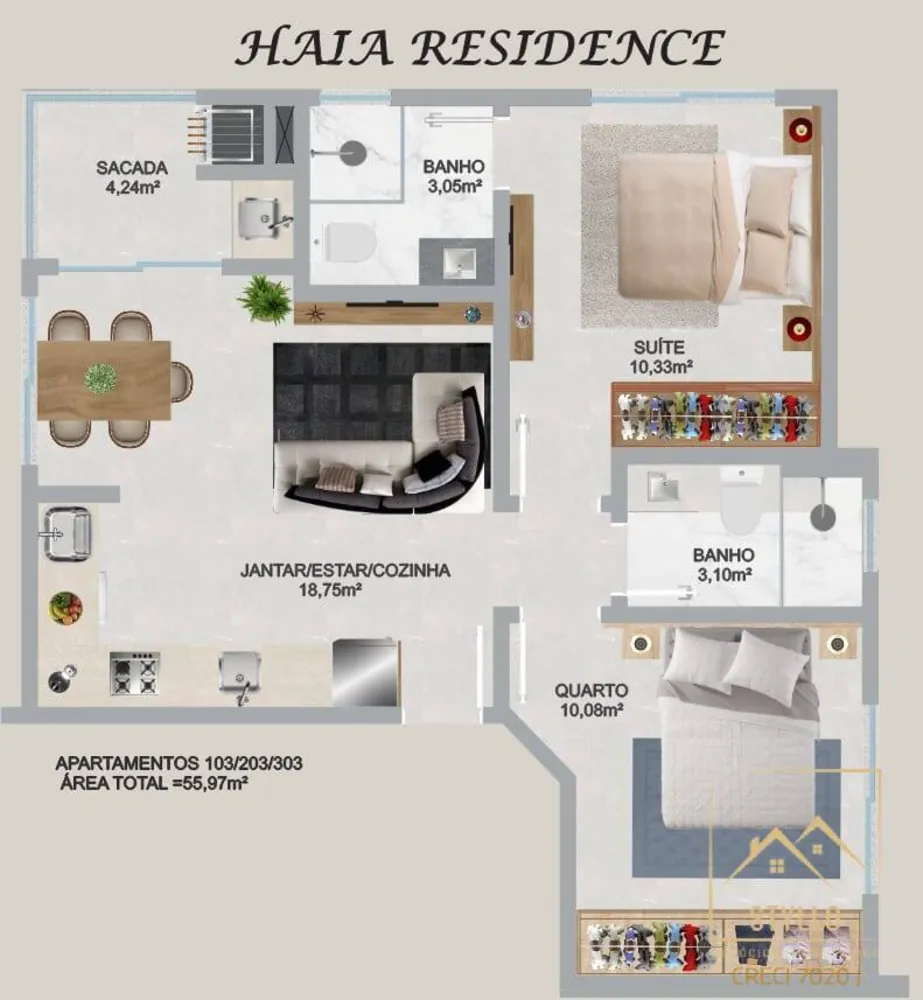 Apartamento, 2 quartos, 58 m² - Foto 11