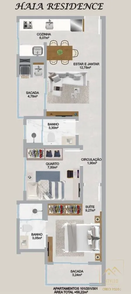 Apartamento, 2 quartos, 58 m² - Foto 13