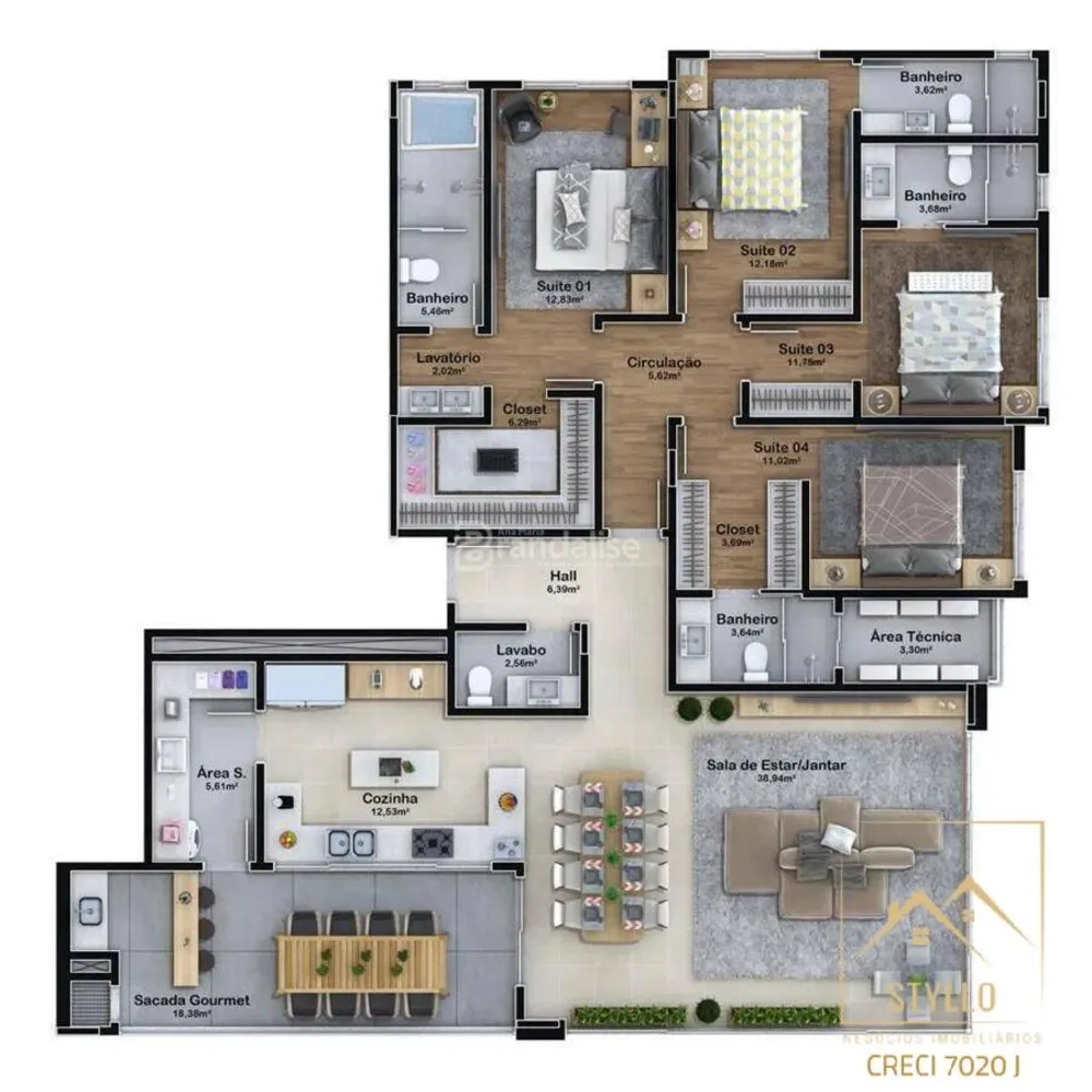 Apartamento, 4 quartos, 188 m² - Foto 16