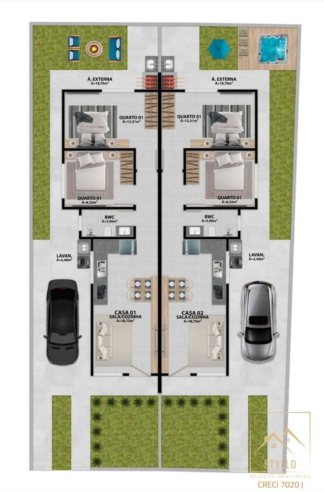 Casa, 2 quartos, 63 m² - Foto 3