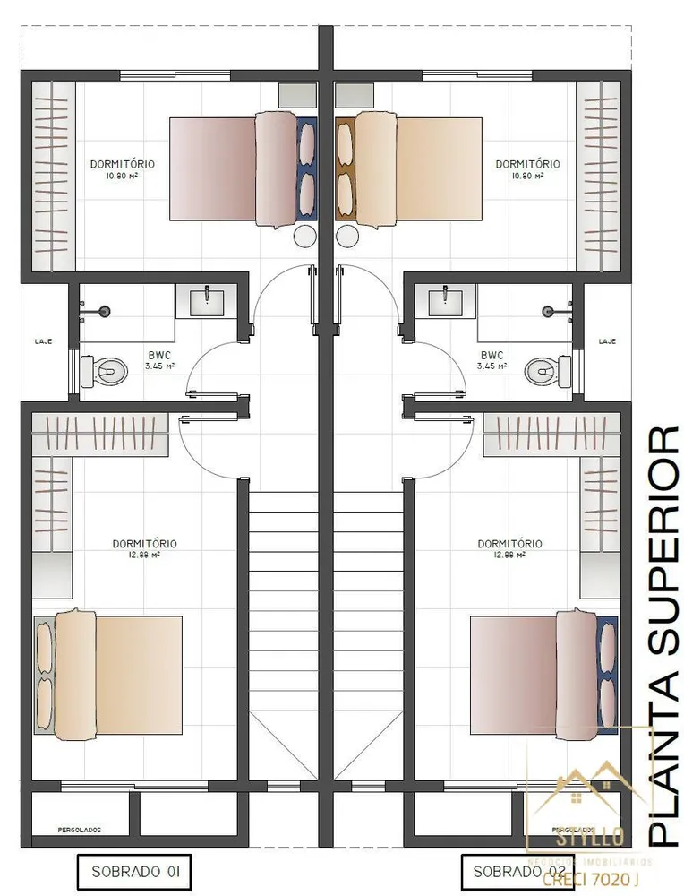 Sobrado, 2 quartos, 73 m² - Foto 7