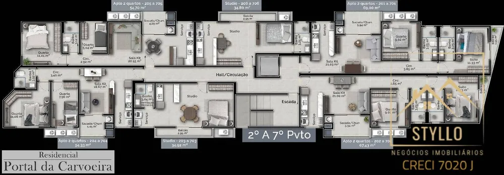 Apartamento, 2 quartos, 59 m² - Foto 2