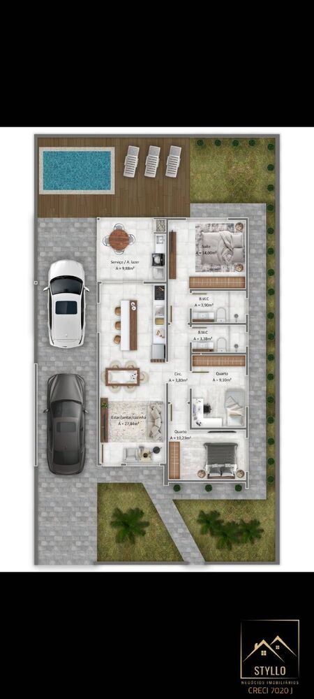 Casa, 3 quartos, 108 m² - Foto 1