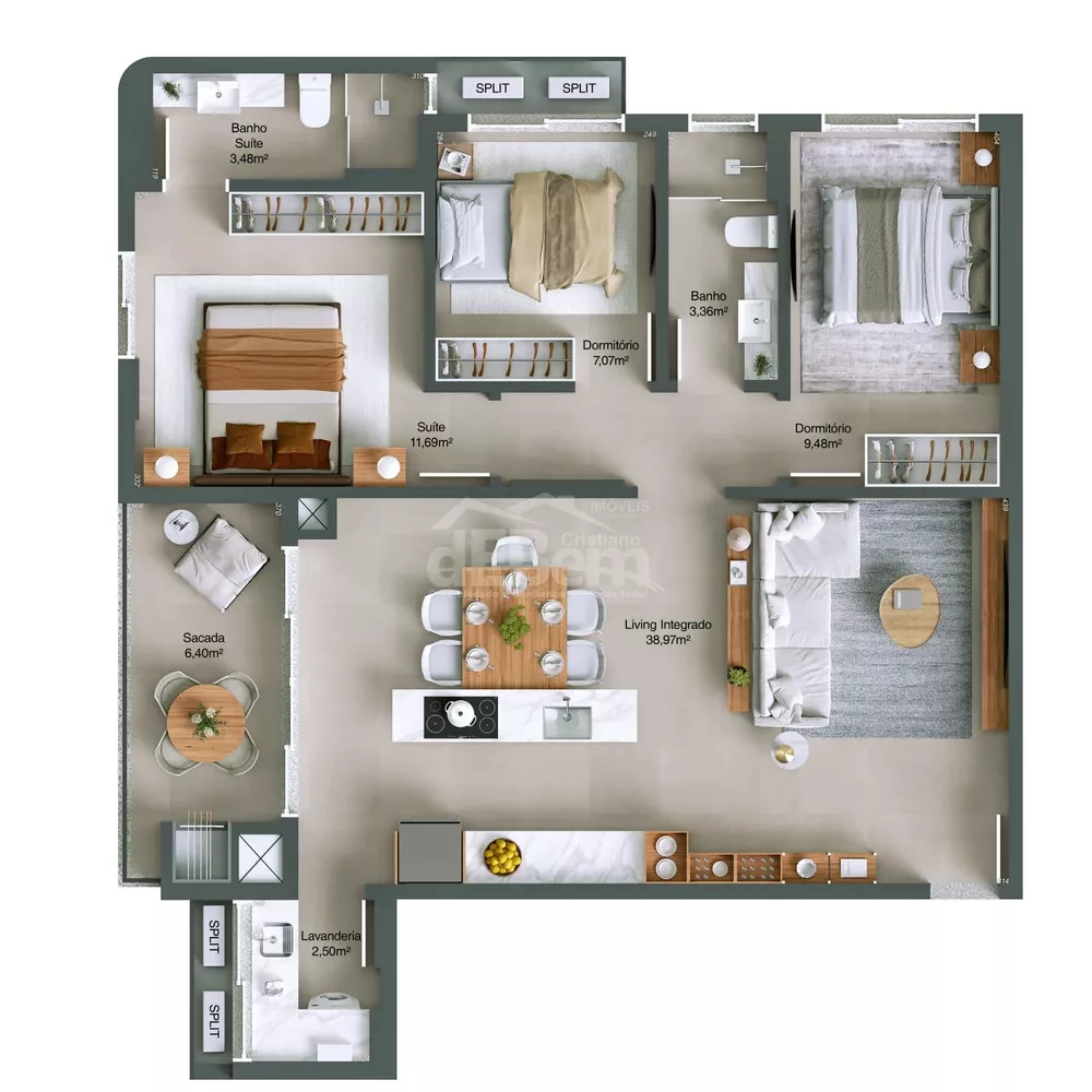 Apartamento, 3 quartos, 100 m² - Foto 4