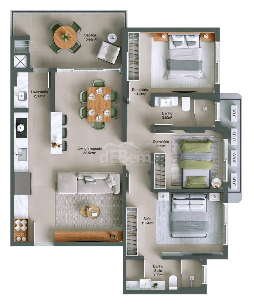 Apartamento, 3 quartos, 100 m² - Foto 5