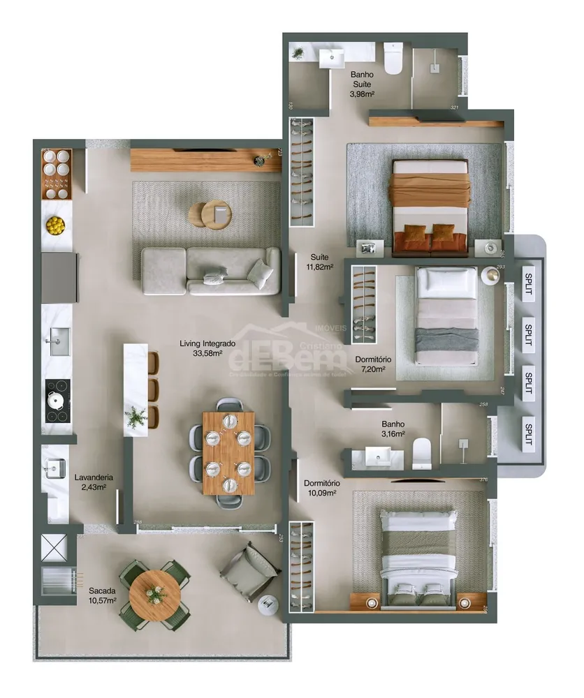 Apartamento, 3 quartos, 100 m² - Foto 11