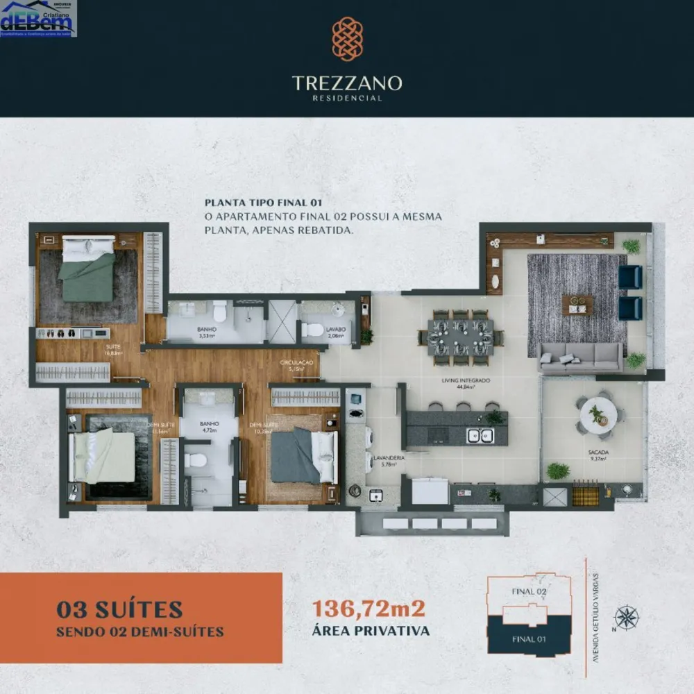 Apartamento, 3 quartos, 136 m² - Foto 14