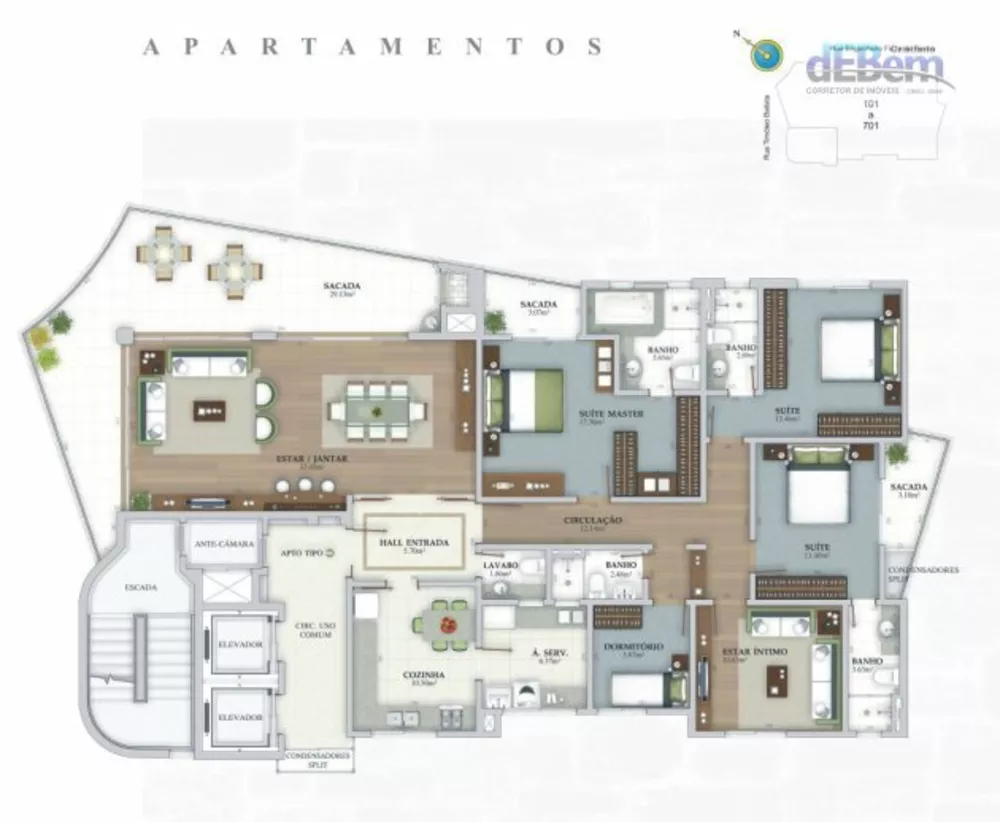 Apartamento, 4 quartos, 209 m² - Foto 1