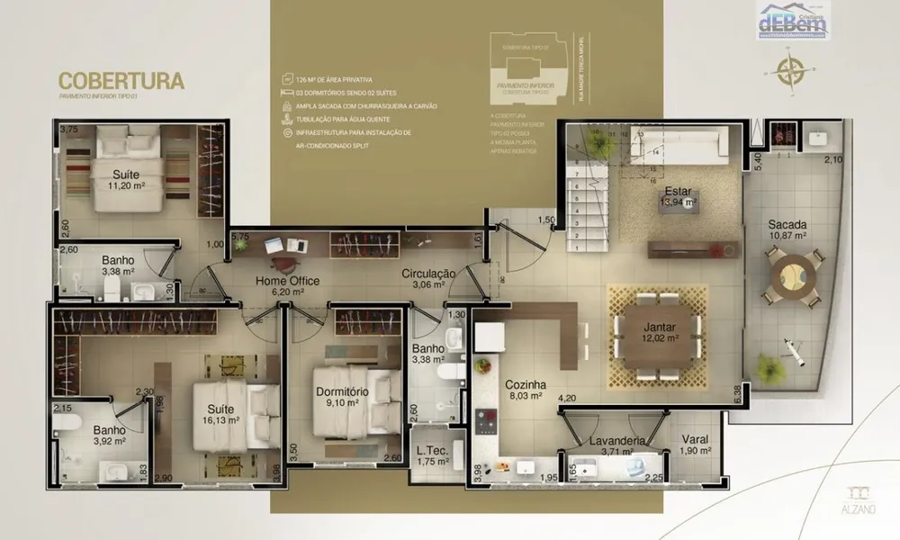 Apartamento, 3 quartos, 158 m² - Foto 3