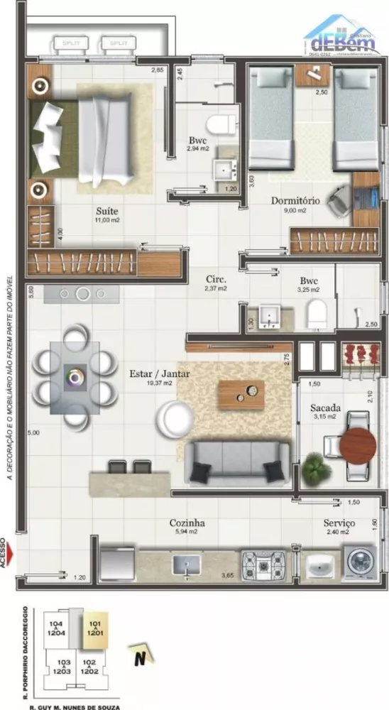 Apartamento, 2 quartos, 69 m² - Foto 4