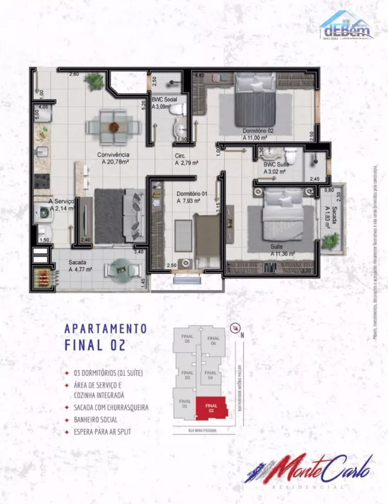 Apartamento, 3 quartos, 84 m² - Foto 2