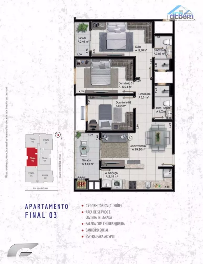 Apartamento, 3 quartos, 84 m² - Foto 3