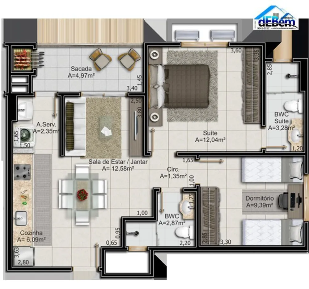 Apartamento, 2 quartos, 65 m² - Foto 7