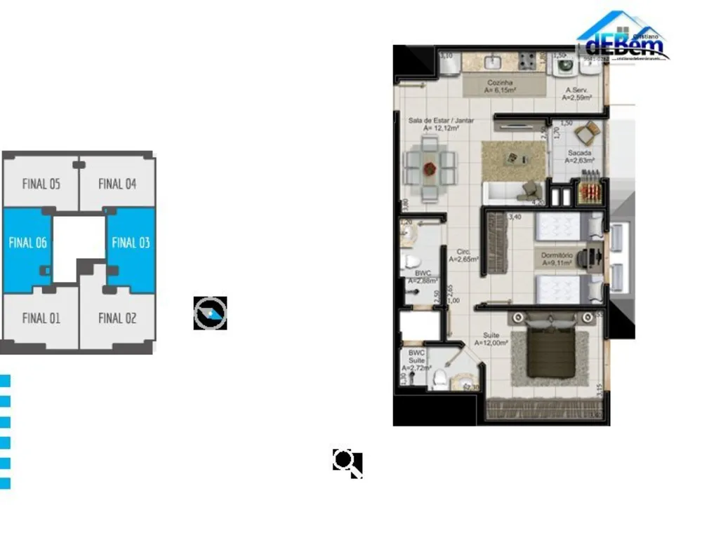 Apartamento, 2 quartos, 65 m² - Foto 8