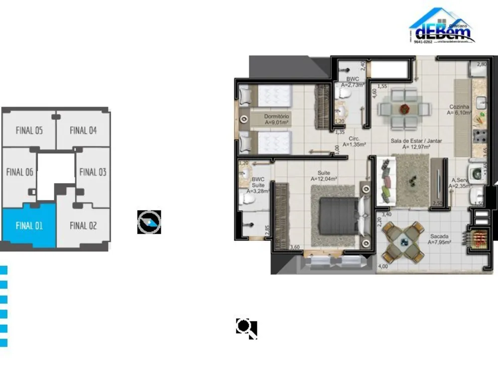 Apartamento, 2 quartos, 65 m² - Foto 2