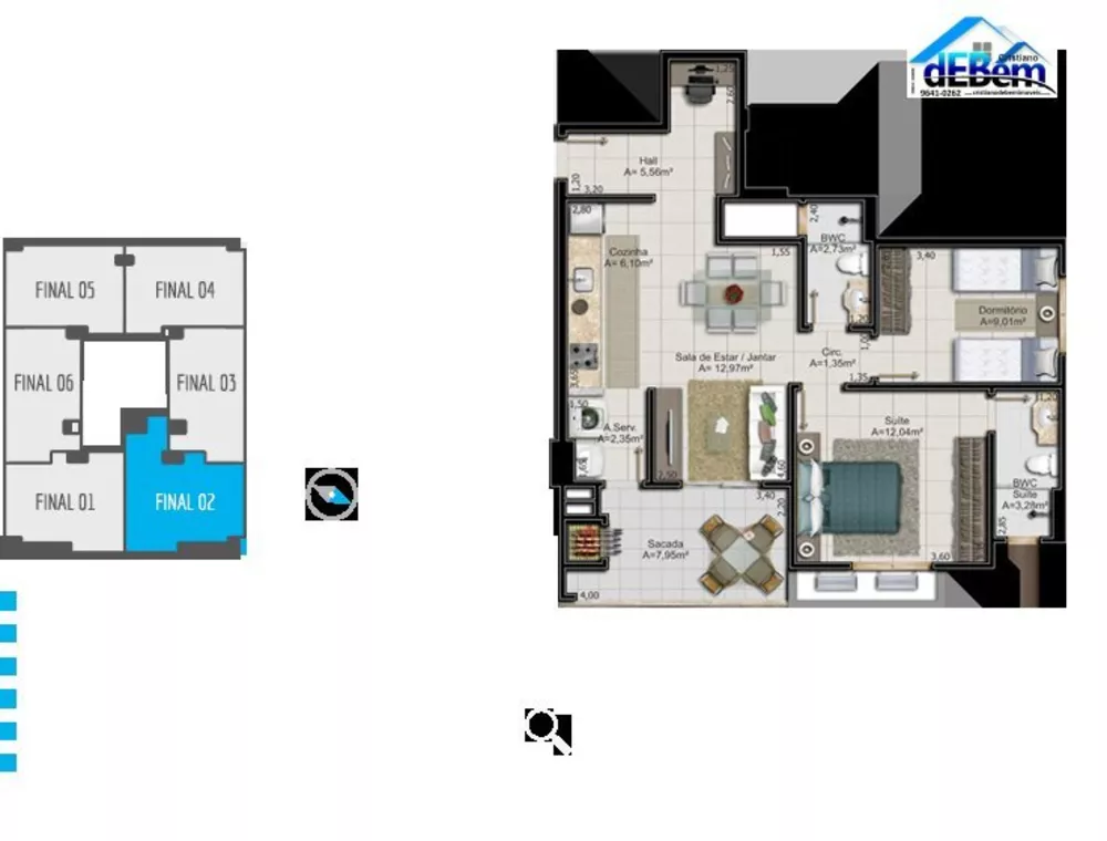 Apartamento, 2 quartos, 65 m² - Foto 1
