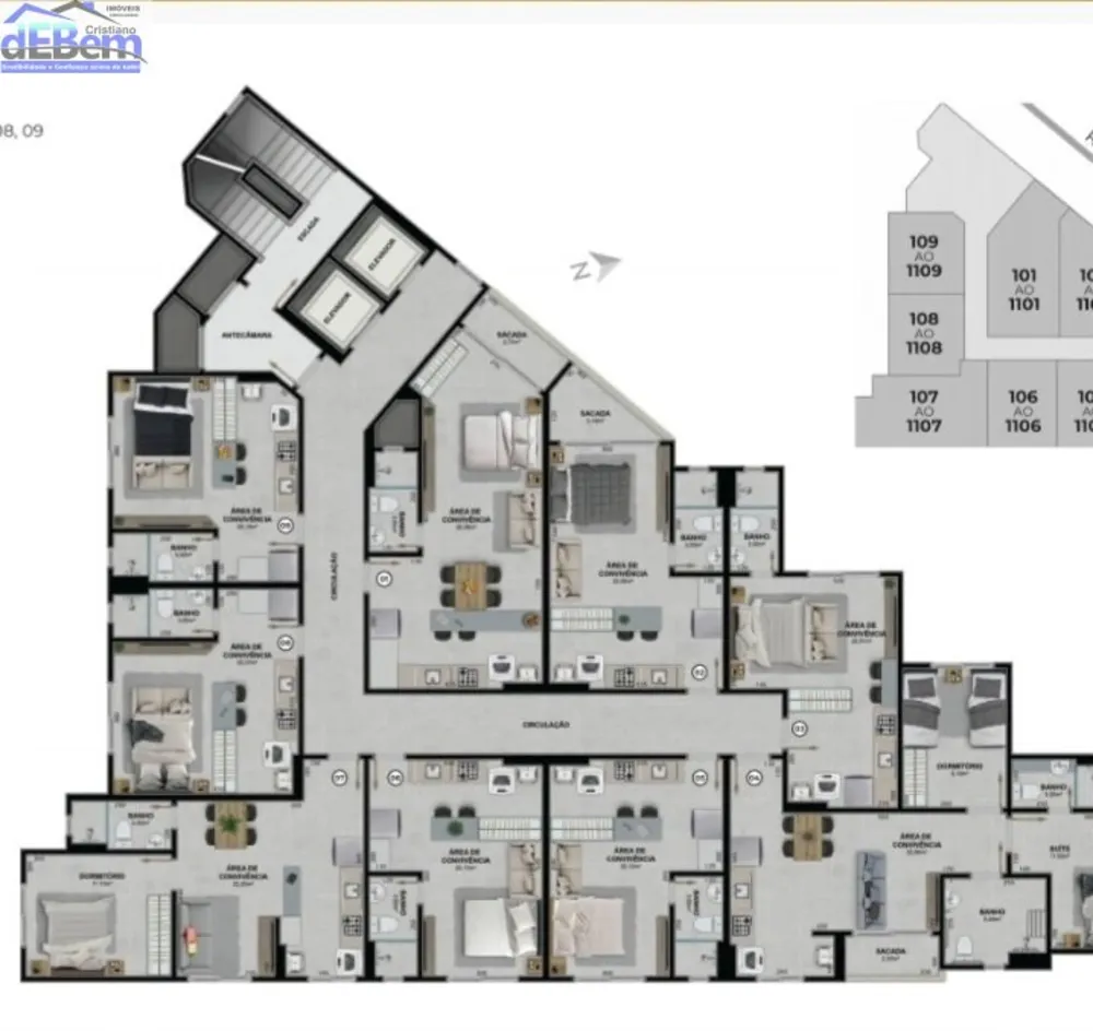 Apartamento, 1 quarto, 60 m² - Foto 2