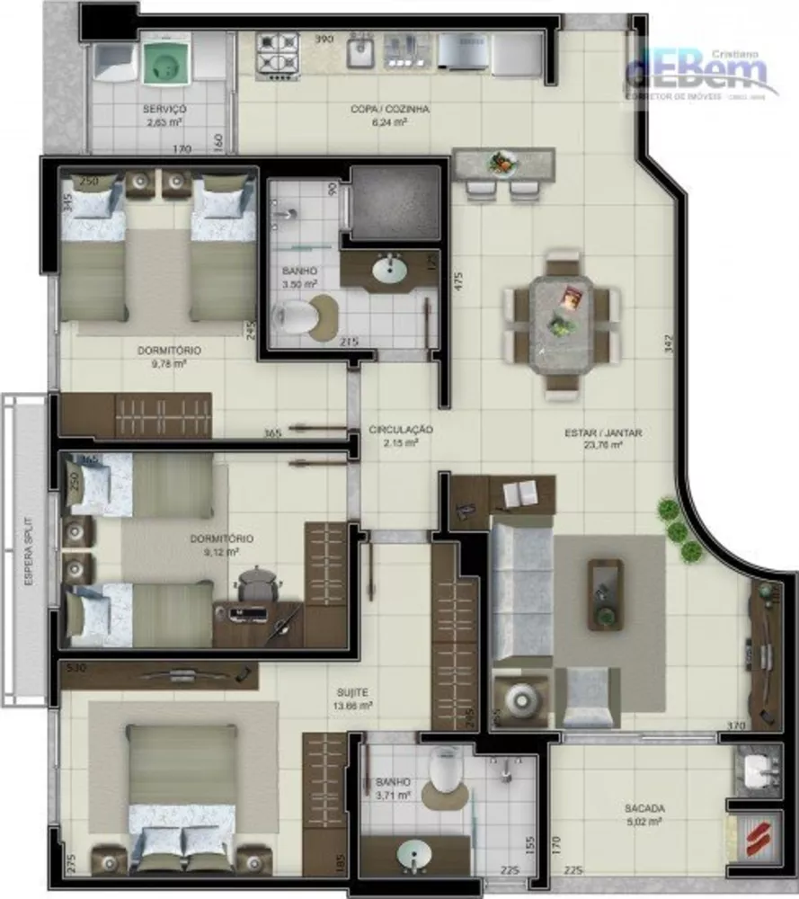 Apartamento, 3 quartos, 95 m² - Foto 4
