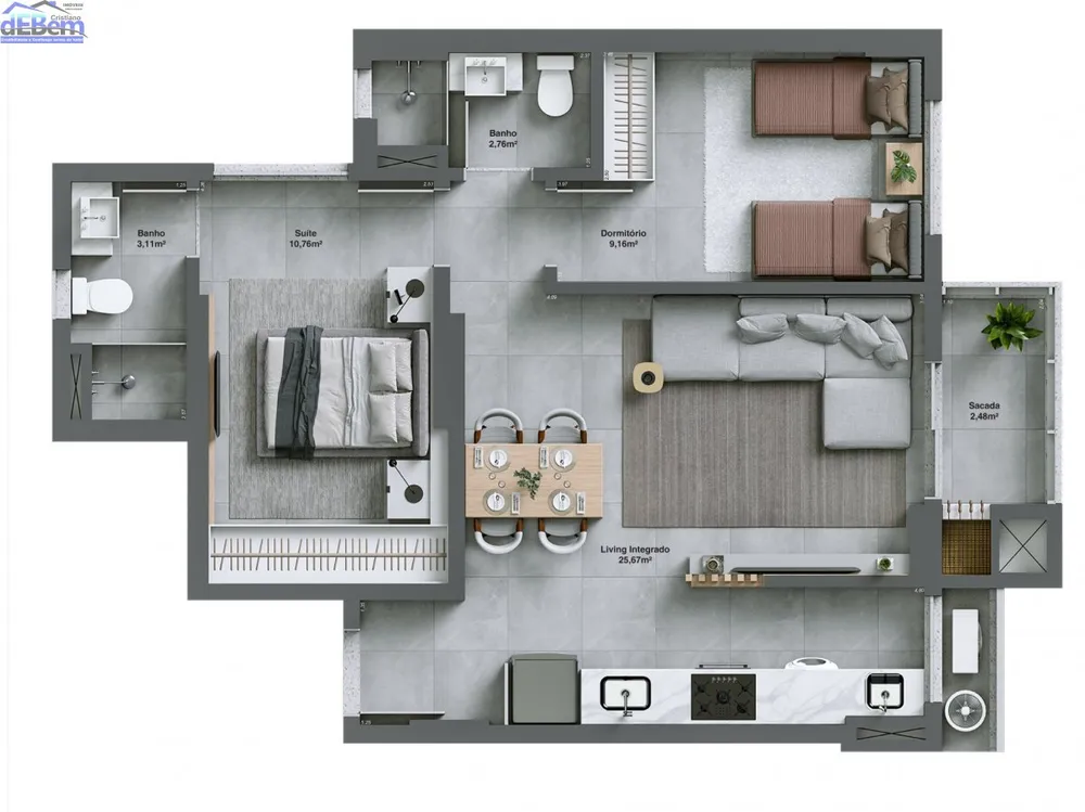 Apartamento, 2 quartos, 65 m² - Foto 13