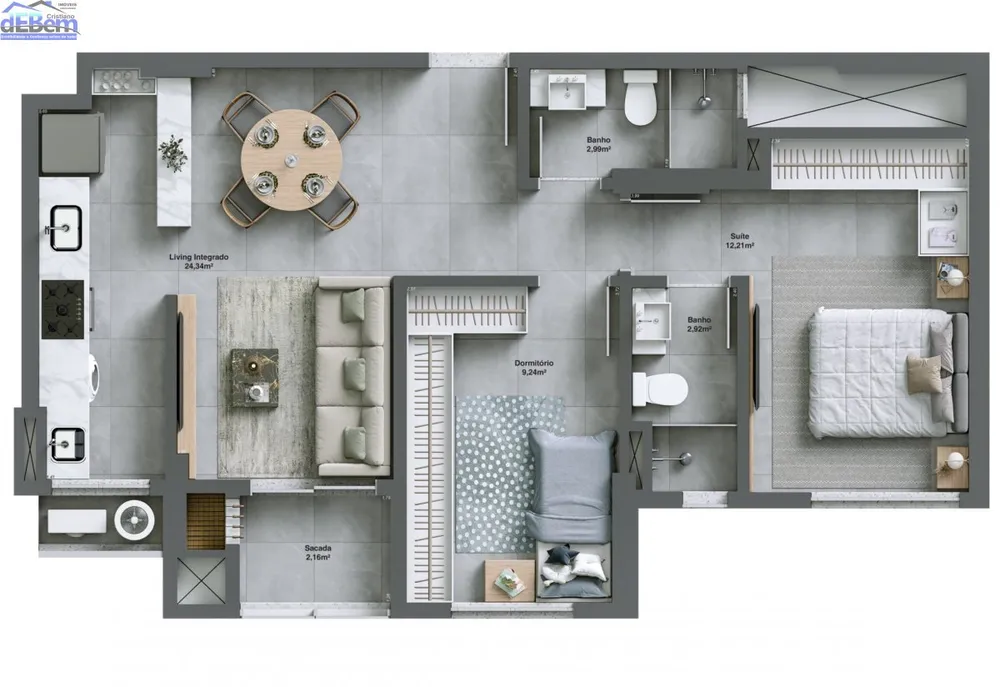 Apartamento, 2 quartos, 65 m² - Foto 16