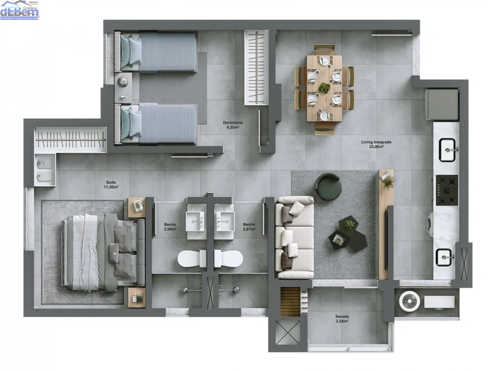 Apartamento, 2 quartos, 65 m² - Foto 15