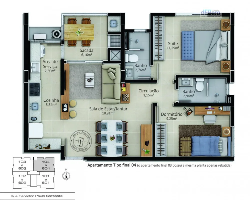 Apartamento, 2 quartos, 70 m² - Foto 9