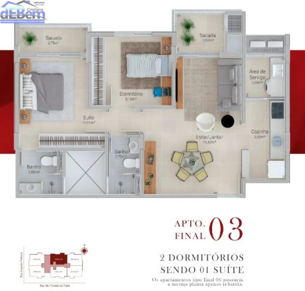 Apartamento, 2 quartos, 70 m² - Foto 12