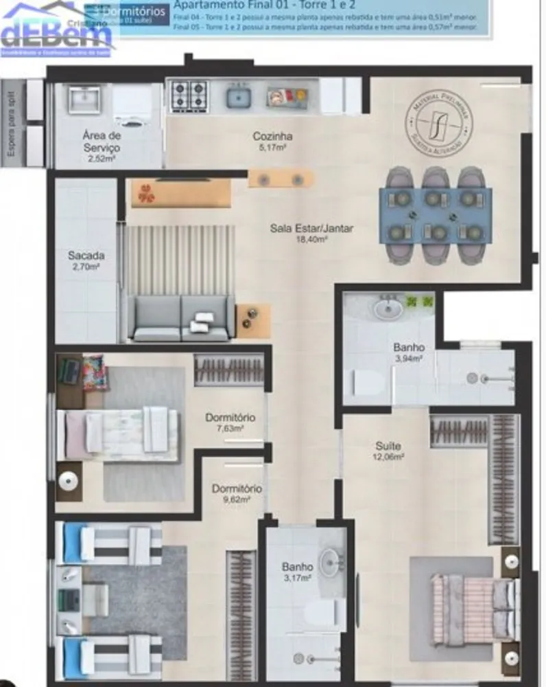 Apartamento, 2 quartos, 69 m² - Foto 14