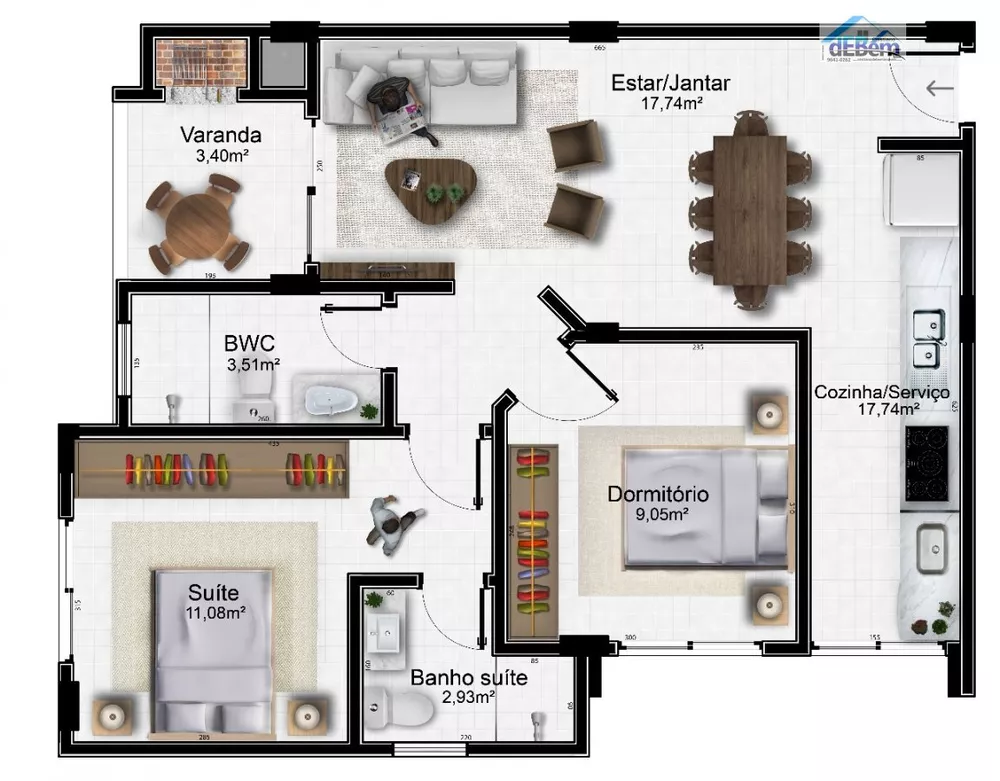 Apartamento, 2 quartos, 67 m² - Foto 4