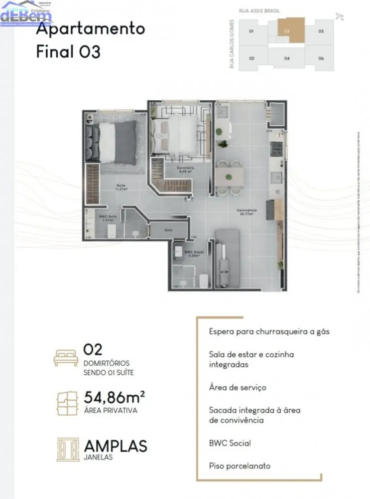 Apartamento, 2 quartos, 55 m² - Foto 6