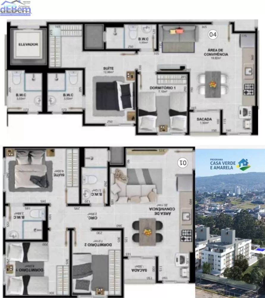 Apartamento, 3 quartos, 62 m² - Foto 1