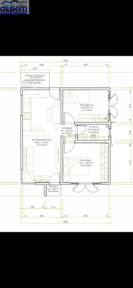 Casa, 2 quartos, 50 m² - Foto 4