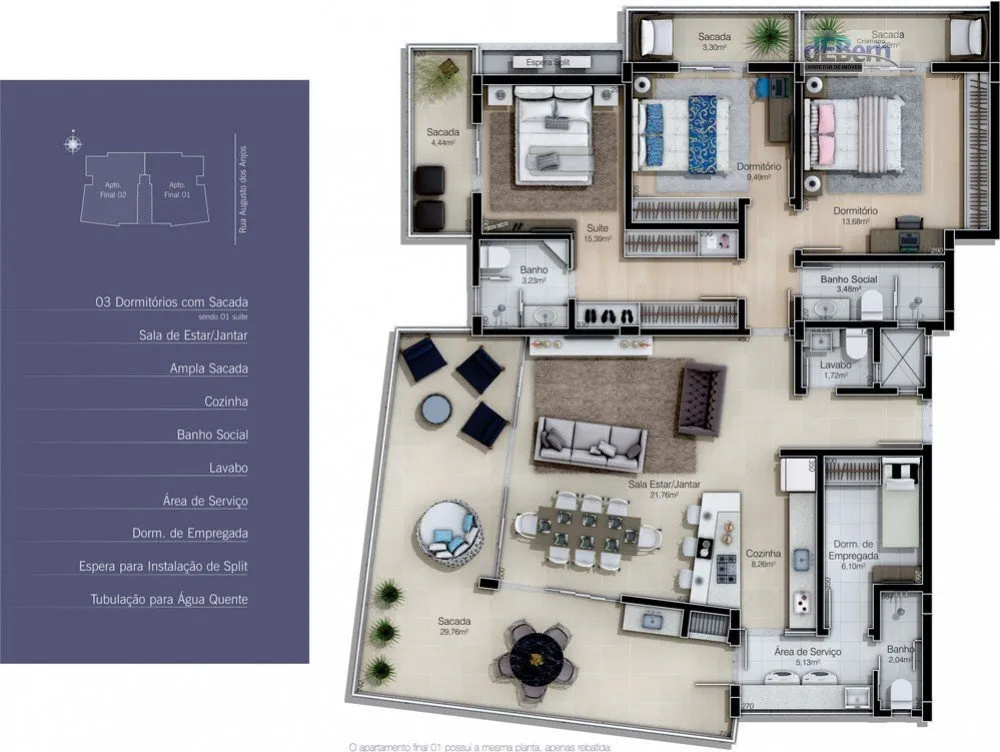 Apartamento, 3 quartos, 159 m² - Foto 7