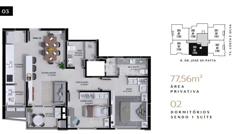 Apartamento, 2 quartos, 77 m² - Foto 10