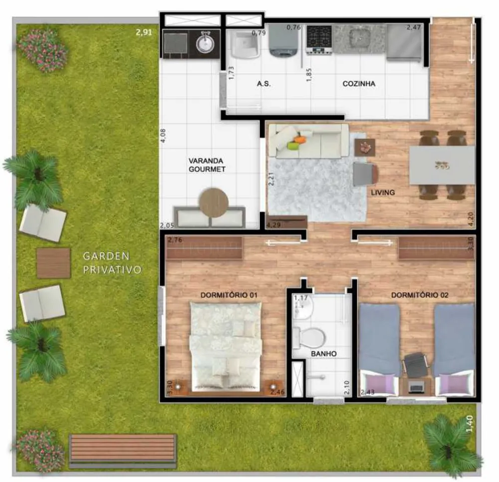 Apartamento, 2 quartos, 51 m² - Foto 5