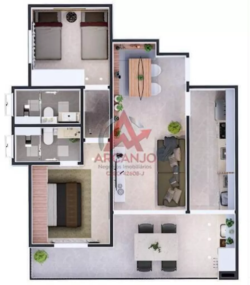 Apartamento, 2 quartos, 60 m² - Foto 4