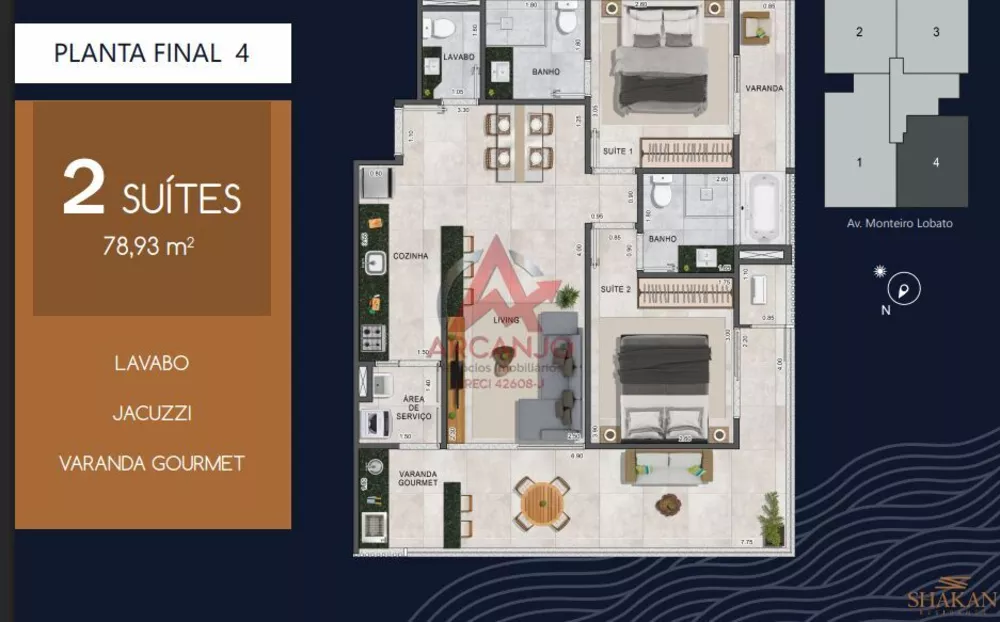 Apartamento, 3 quartos, 107 m² - Foto 3