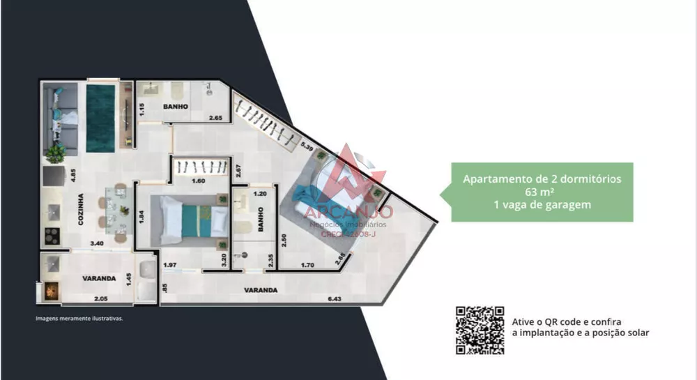Apartamento, 1 quarto, 35 m² - Foto 2